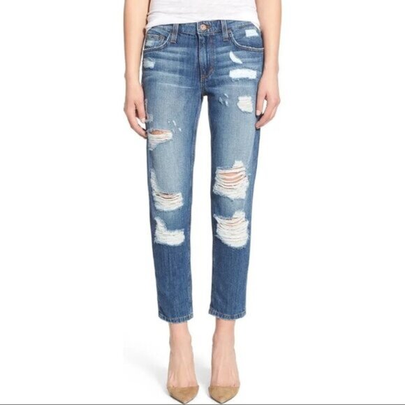 Revolve Joe's Jeans Jeans Straight leg Billie Slim Crop Distressed Denim Size 28 - Picture 2 of 15